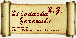 Milodarka Zeremski vizit kartica
